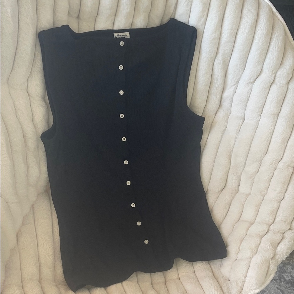 Abercrombie & Fitch Black Sleeveless Blouse